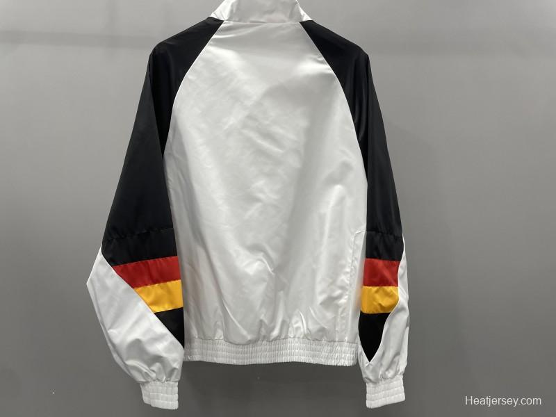 2023 Germany White half Zipper Windbreaker