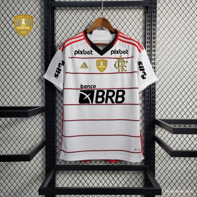 23/24 Flamengo Away Jersey With All Sponsors+Patches