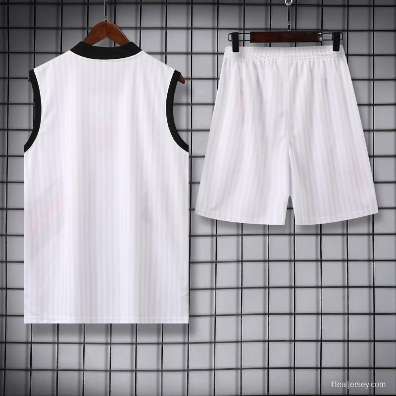 23-24 Flamengo White Remake Icon White Vest Jersey+Shorts