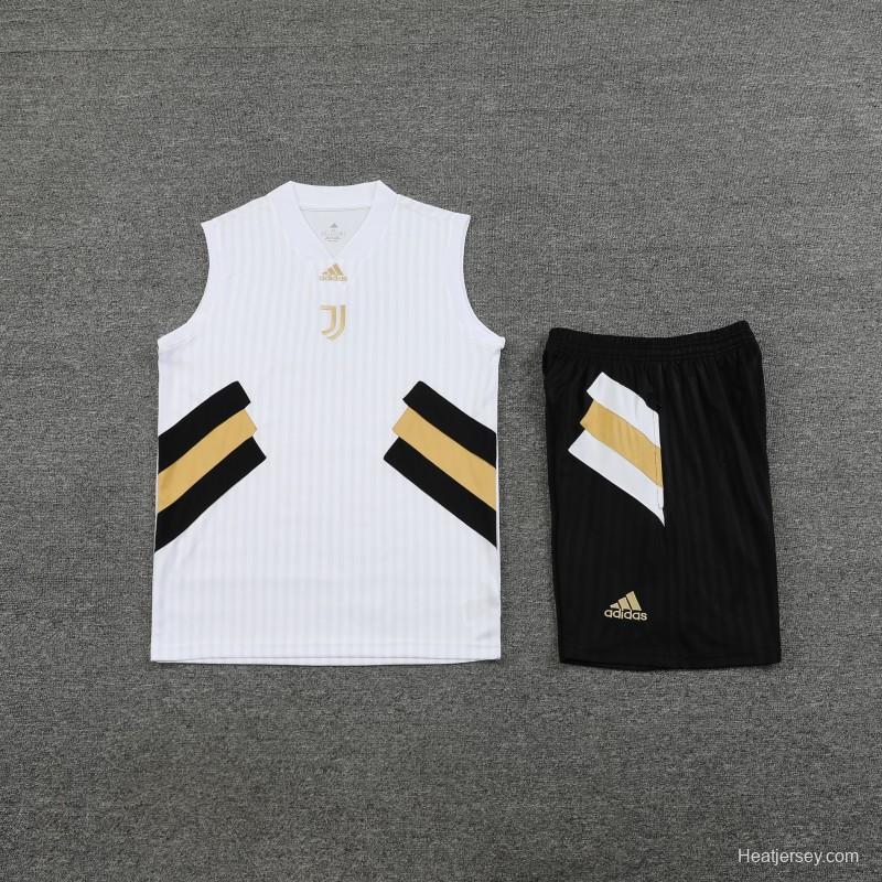 23-24 Juventus Remake Icon White Vest Jersey+Shorts