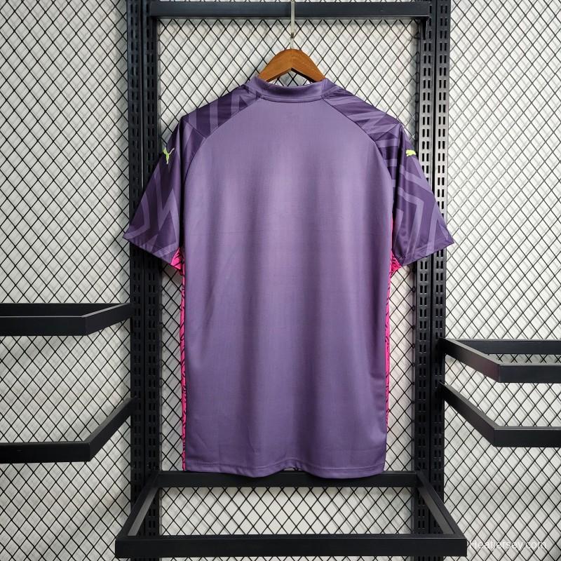 23-24 Manchester City Purple Goalkeeper  Jersey