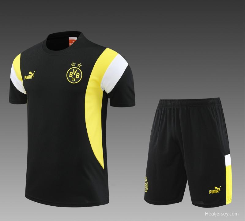 23 24 Borussia Dortmund Black Short Sleeve+Shorts