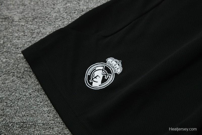 23 24 Real Madrid Black Short Sleeve+Shorts