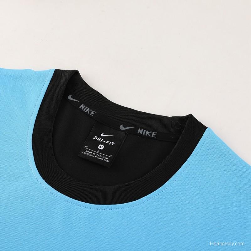 23/24 NIKE Black/Blue Short Sleeve Jersey+Pants