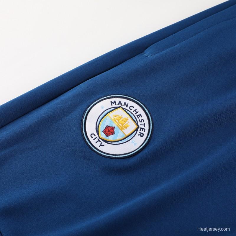 23/24 Manchester City Blue Half Zipper Jacket+Pants