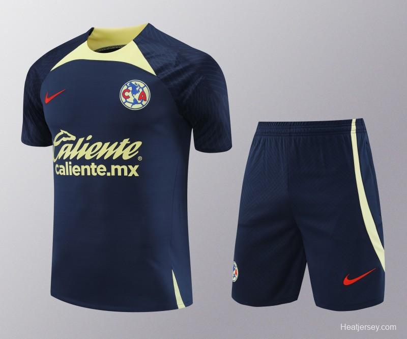 24/25 Club America Navy Short Sleeve Jeresy+Shorts