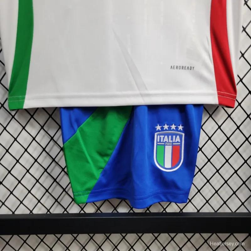 2024 Kids Italy Away White Jersey