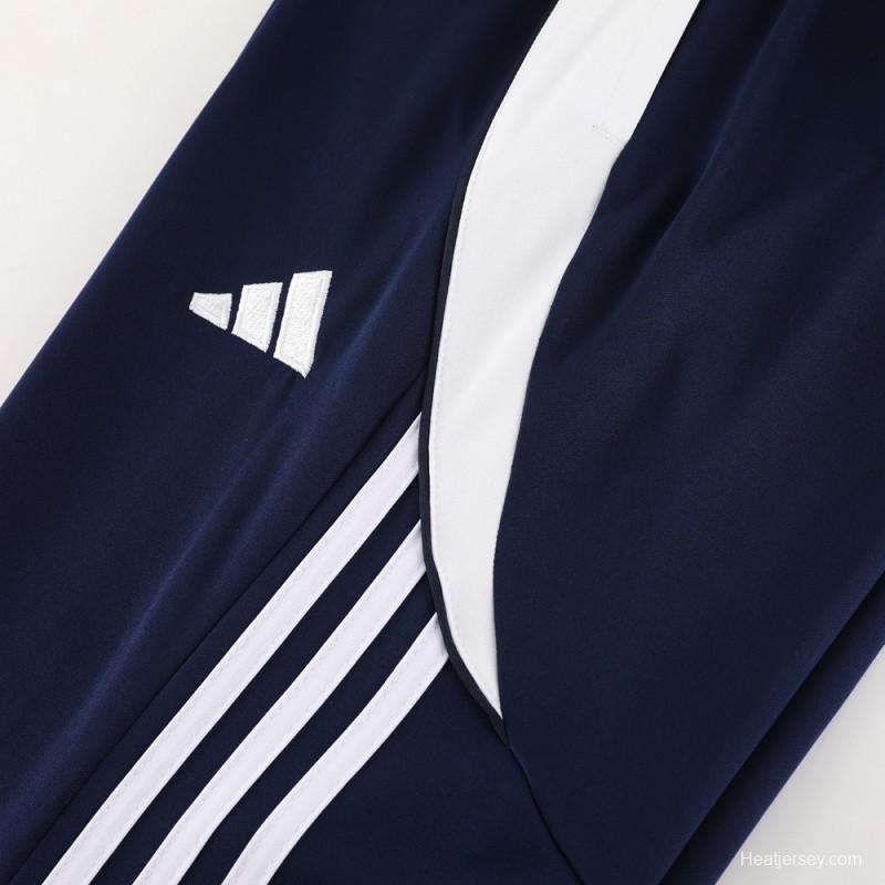 2024 Adidas Blue Half Zipper Jacket+Pants