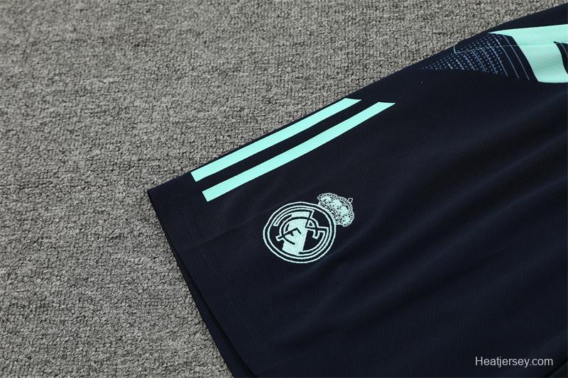 24/25 Real Madrid Lake Blue Short Sleeve Jersey+Shorts