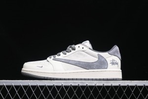 Nike Travis Scott x Fragment Design x Air Jordan 1 Low OG SP AJ1 Retro Sneakers - XZ6868-001