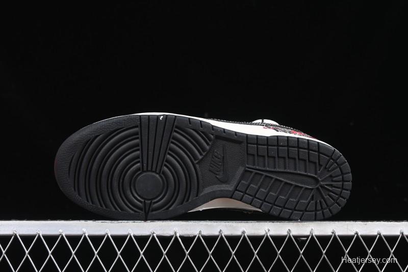 Nike SB Dunk Low Year of the Snake Series Strap Black Swoosh Custom High-End Low-Top Casual Skate Shoes - YX5066-273