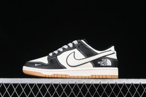 Nike SB Dunk Low The North Face Collaboration Beige Black Gum Anniversary Custom Low-Top Casual Skate Shoes - XX3168-119