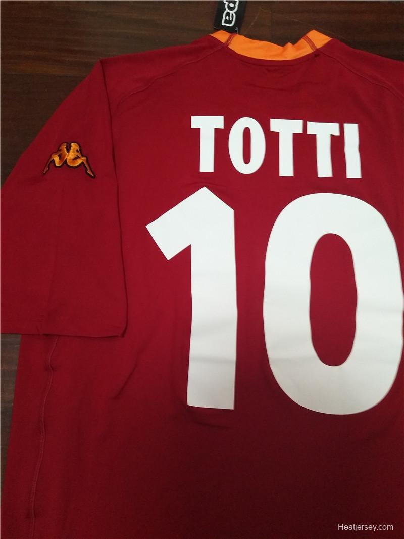 Retro 00/01 AS Roma Home Jersey