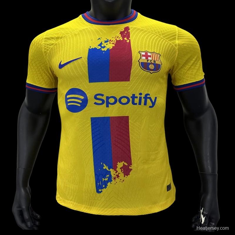 Player Version 23/24 Barcelona Yellow Training Jersey