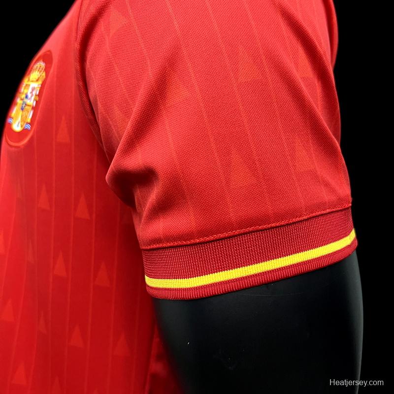 Retro 1988-91 Spain Home  Jersey