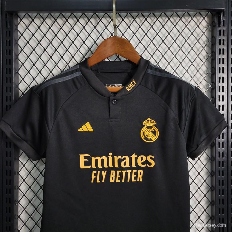 23/24 Kids Real Madrid Third Black Jersey