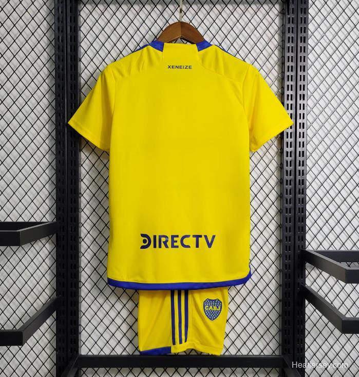 23/24 Kids Boca Juniors Away Yellow Jersey