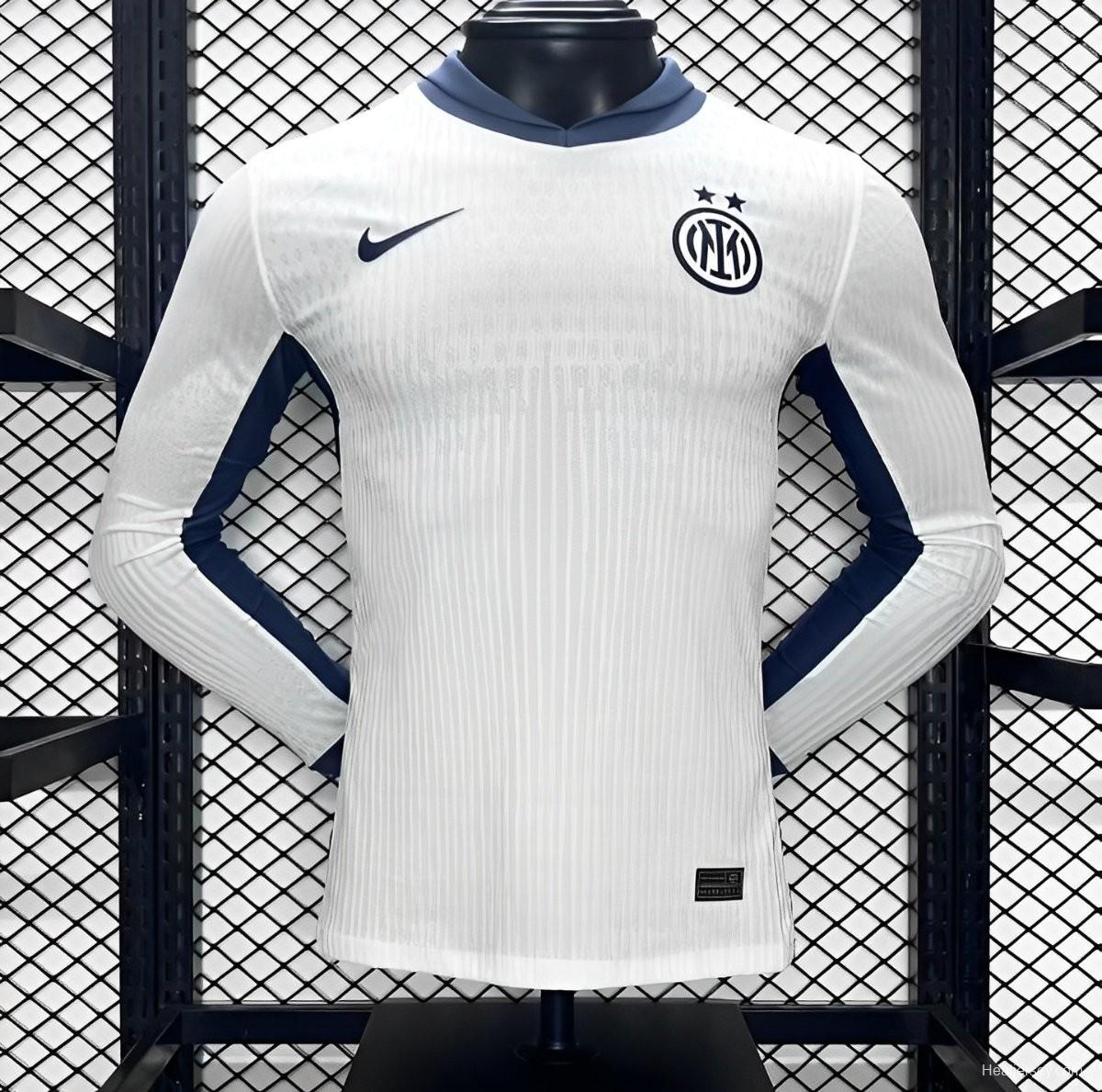 Player Version 24/25 Inter Milan Away White Long Sleeve Jersey