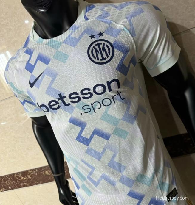 Player Version 25/26 Inter Milan Away White Jersey With Sponsor