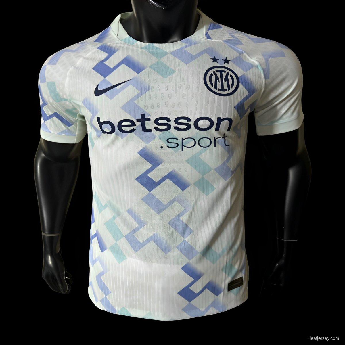 Player Version 25/26 Inter Milan Away White Jersey With Sponsor