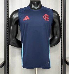 25/26 Flamengo Training Jersey Wear Dark Blue Vest Jersey