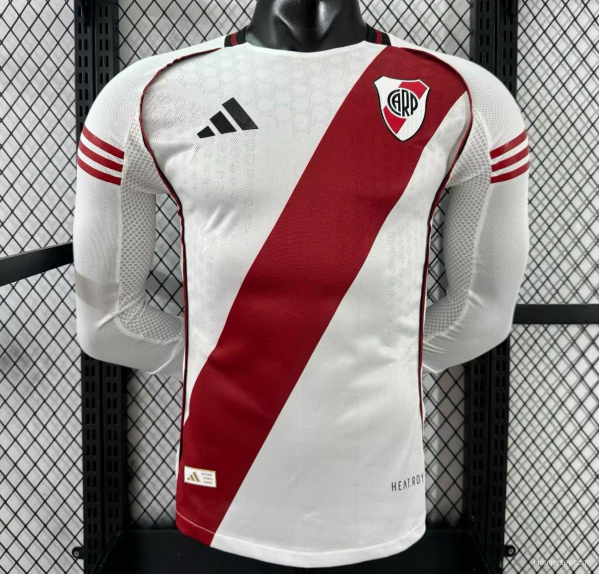 Player Version 25/26 River Plate Home Long Sleeve Jersey